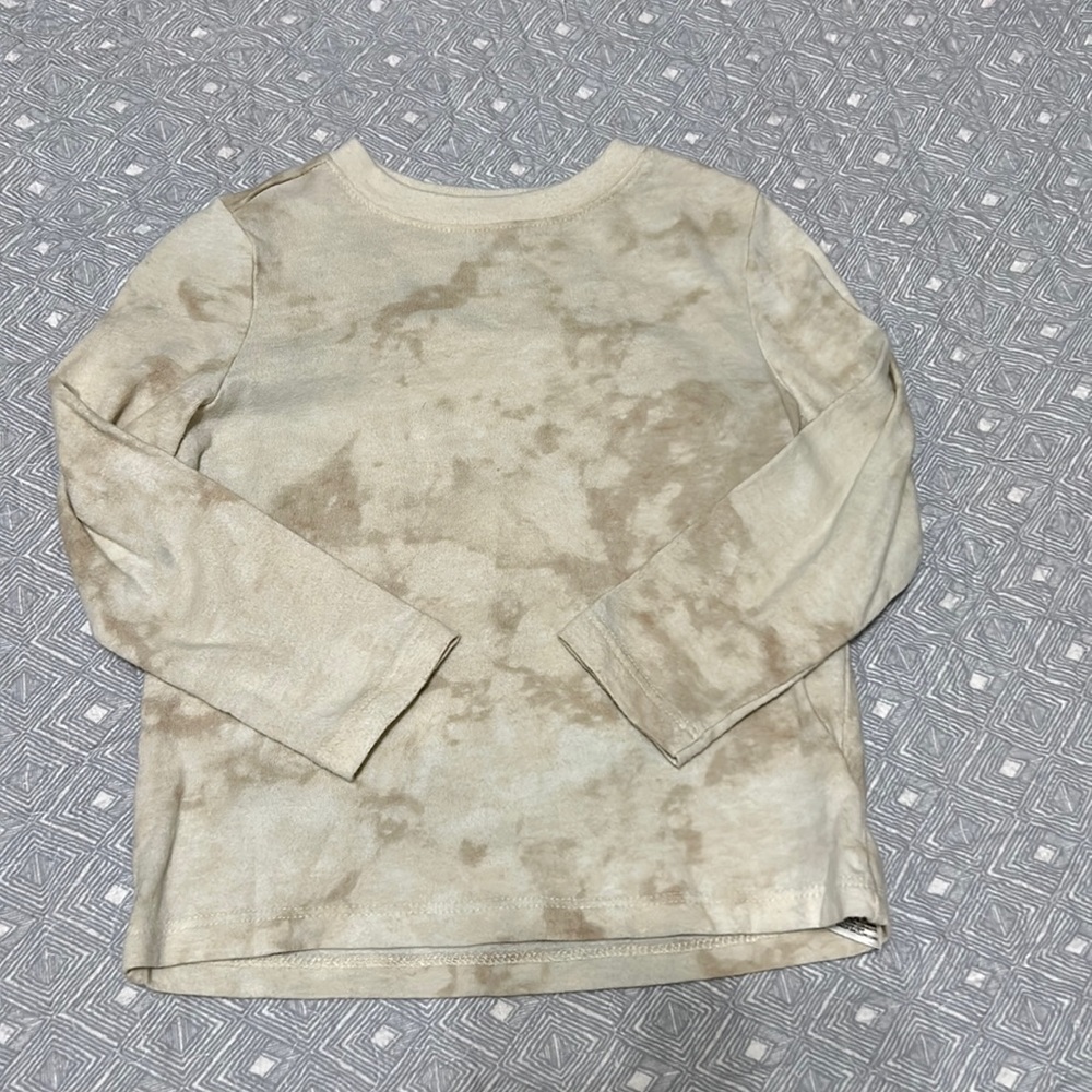 longsleeve tshirt creme tye dye